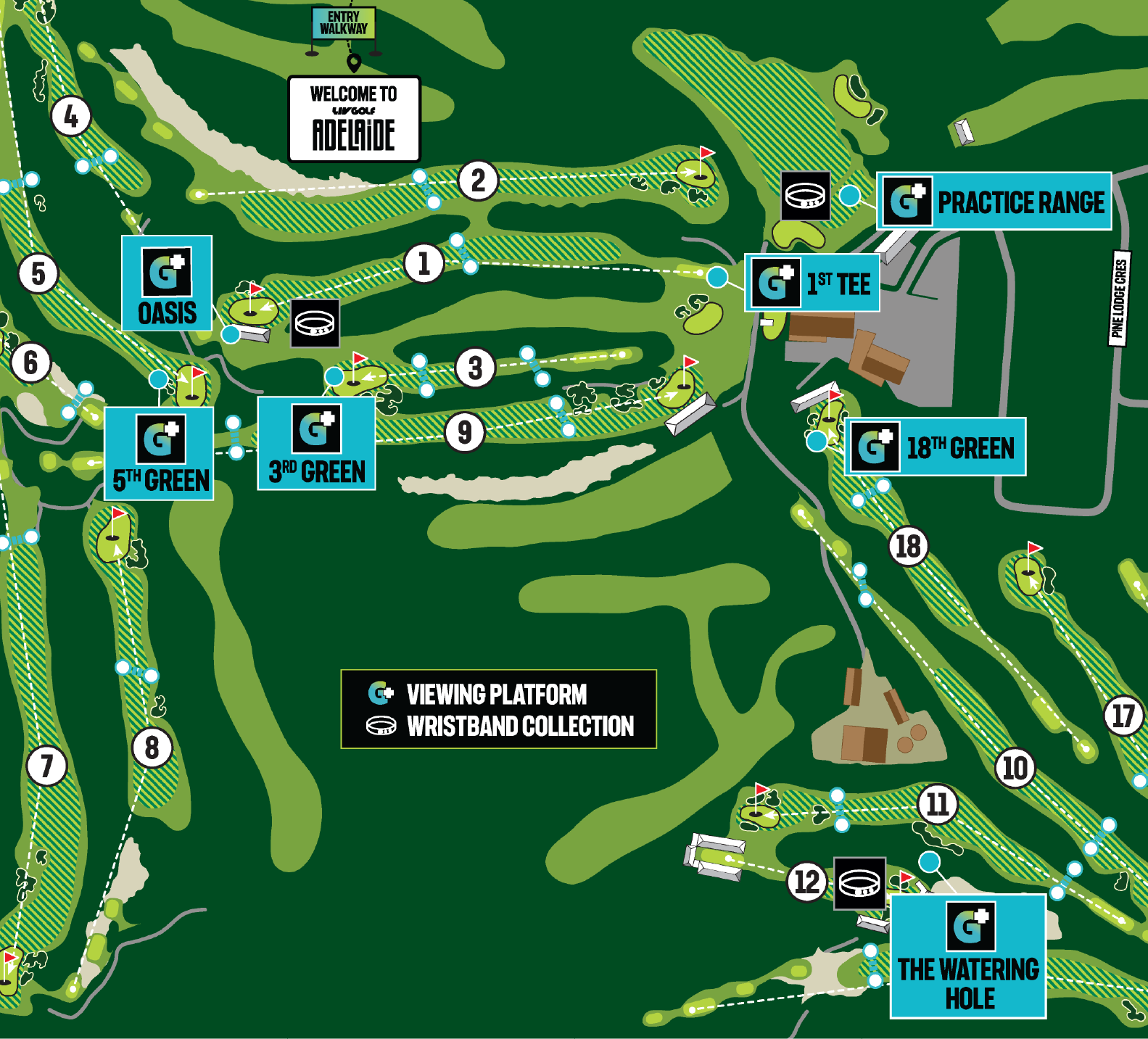 LIV Golf Adelaide Grounds Plus Map